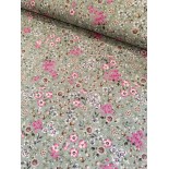 Tissu popeline - Fleurs 5808 - x10cm